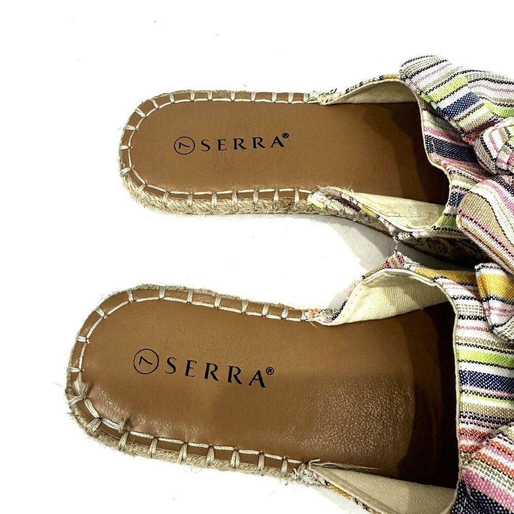 Serra Sandals Size 7 Multicolor Womens Woven Soles Pink, Blue, Green, Yellow EUC - Picture 7 of 9